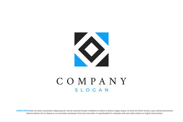 Fototapeta premium logo letter o house abstract modern