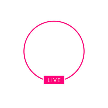 Live streaming icon. Social media live streaming icon. Png image.