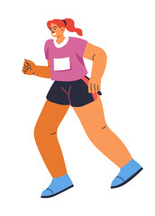 Female Runner Sportswear Dynamic Vector