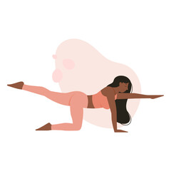 Woman Yoga Illustration