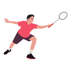 Badminton Player Illustration