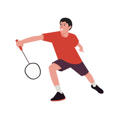 Badminton Player Illustration
