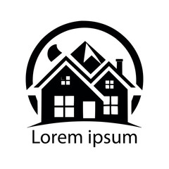 A BLACK REAL ESTATE  LOGO 
