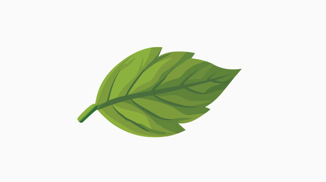 Flat design simple leaf icon. Vector flat vector 