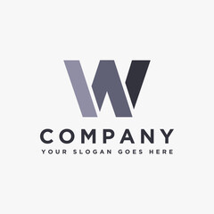 Abstract Letter w logo icon vector template on white background