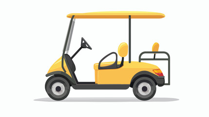Golf cart isolated icon flat vector