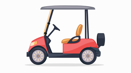 Golf cart isolated icon flat vector