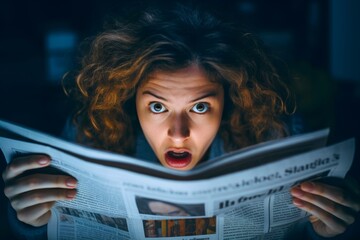 A woman reading a fear-inducing article online, highlighting the psychological impact of consuming fearmongering content