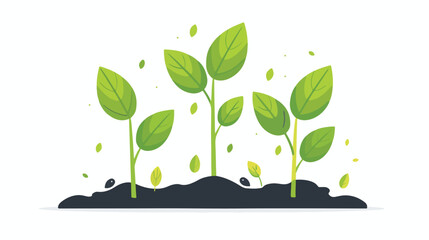Green tree growth eco concept vector. Nature object