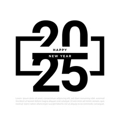 Happy New Year 2025 text design.