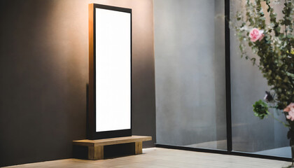 Mock up Poster media template Ads display. Generative AI.