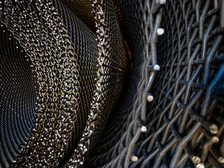 Metal wire mesh at a factory