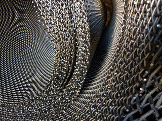 Metal wire mesh at a factory