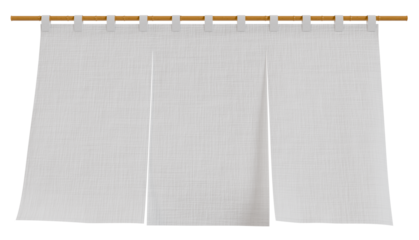 のれん　無地　モックアップ　切り抜き　合成用　3D　リアル