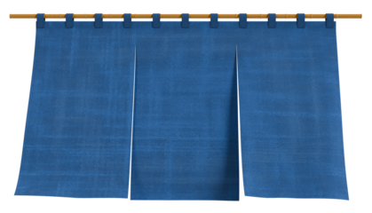 のれん　モックアップ　切り抜き　合成用　3Dレンダリング　リアル