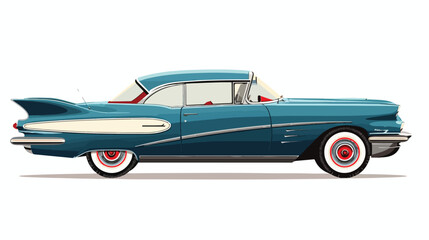 Classic vintage retro car vector flat vector isolated