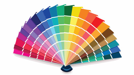 Color palette guide clipping path included flat vector