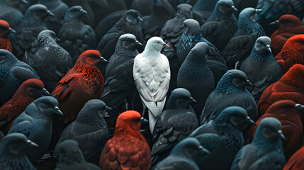 Obraz premium group of birds , generative ai