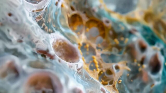 A crosssectional view of a lysosome a tiny organelle responsible for breaking down and recycling cellular waste and old or damaged . AI generation.