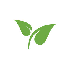 Green leaf ecology nature logo desing inspiration