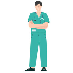 Medical Staff Illustration - obrazy, fototapety, plakaty