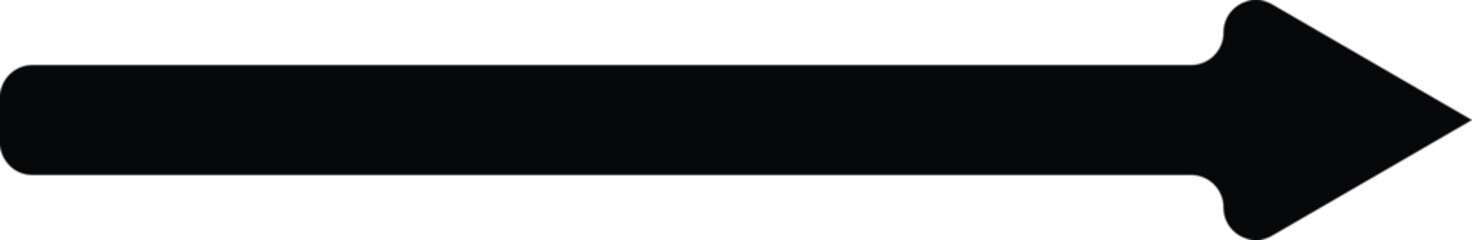 Straight long right vector arrow icon