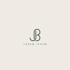 Alphabet Letters JB BJ Creative Logo Initial Based Monogram Icon Vector Element