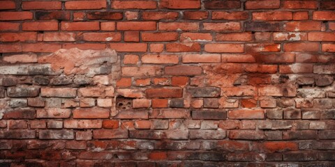 Obraz premium Seamless red brick wall texture. Brick wall wallpaper. Texture pattern for continuous replicate 