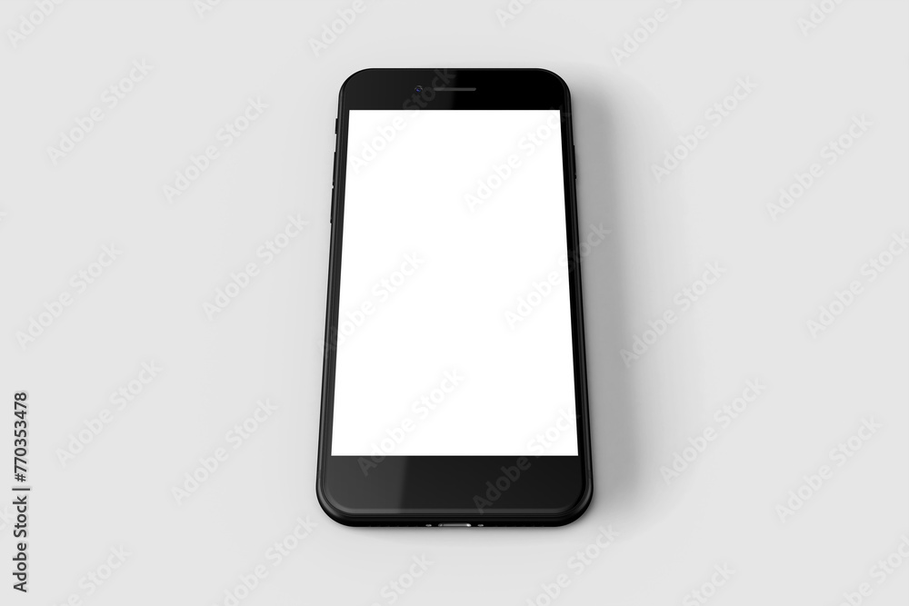 Poster modern smartphone handphone mobile device touchscreen display blank screen phone se realistic mockup