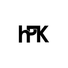 hpk initial letter monogram logo design - obrazy, fototapety, plakaty