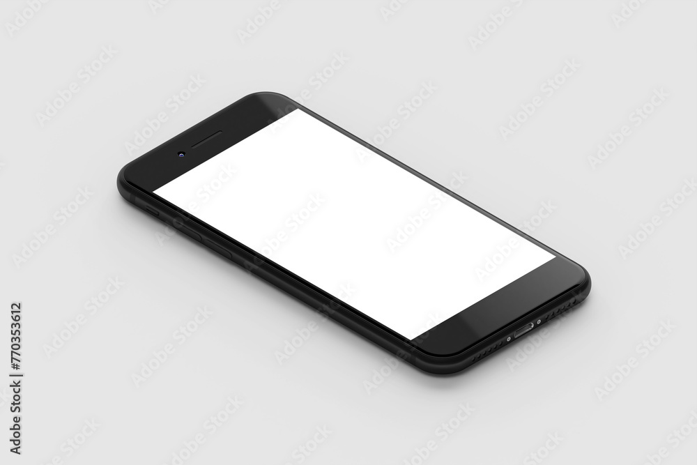 Poster premium modern smartphone handphone mobile device touchscreen display blank screen phone se realisti