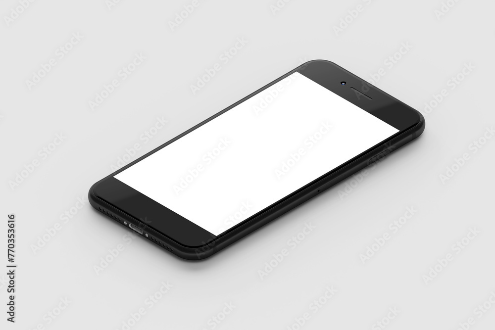 Poster premium modern smartphone handphone mobile device touchscreen display blank screen phone se realisti