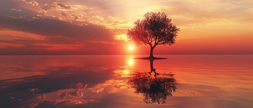 A symbolic image representing the concept of Recovery after a stroke, with a sunrise symbolizing renewed hope and healing