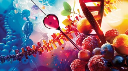 Diabetes, Insulin, Glucose  A symphony Diabetes orchestrates a complex symphony with insulin and glucose as its key players - obrazy, fototapety, plakaty