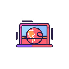 Online Class icon on white background