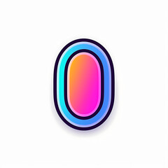 Oval icon on white background 