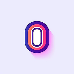 Oval icon on white background 