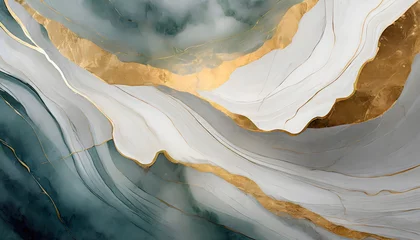 Wandaufkleber serene scene inspired by the pure white Thassos marble, using oil techniques to convey. Generative AI. © hanifa