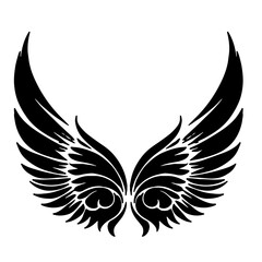 wings tattoo vector silhouette