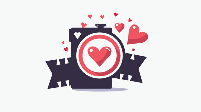 Film love icon logo design vector flat vector 
