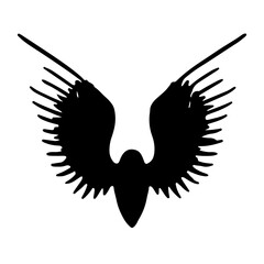 wings tattoo vector silhouette