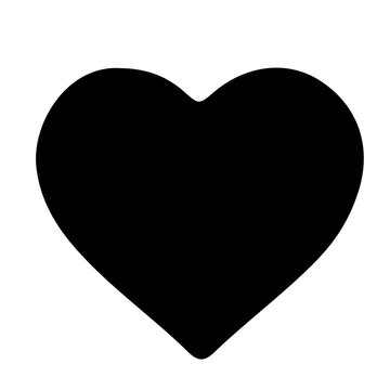 heart shape vector silhouette