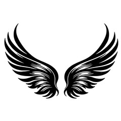 wings tattoo vector silhouette