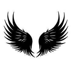 wings tattoo vector silhouette