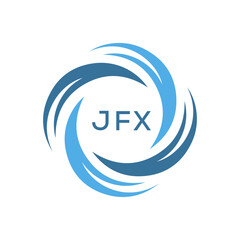 JFX  logo design template vector. JFX Business abstract connection vector logo. JFX icon circle logotype.
