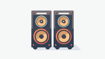 Flat icon of speaker  flat vector isolated on white background