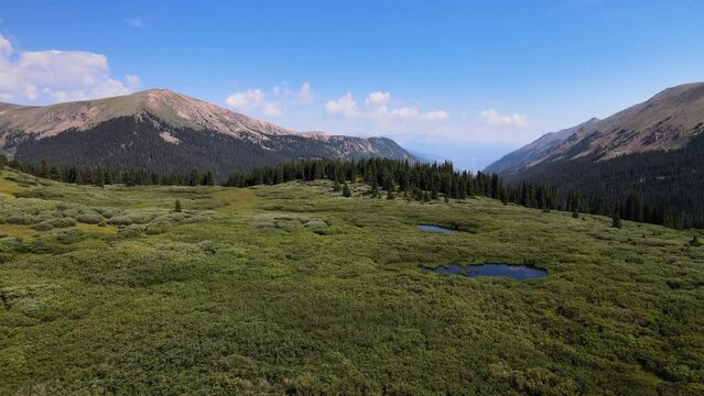 4k Aerial Drone Footage at Guanella Pass near Georgetown Colorado Rocky Mountains