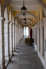view of arcades, city of Pau, France