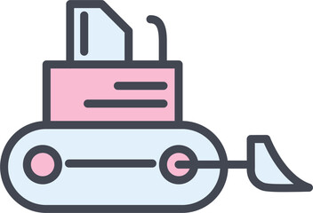 Bulldozer Vector Icon