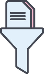 Filtering Document Vector Icon